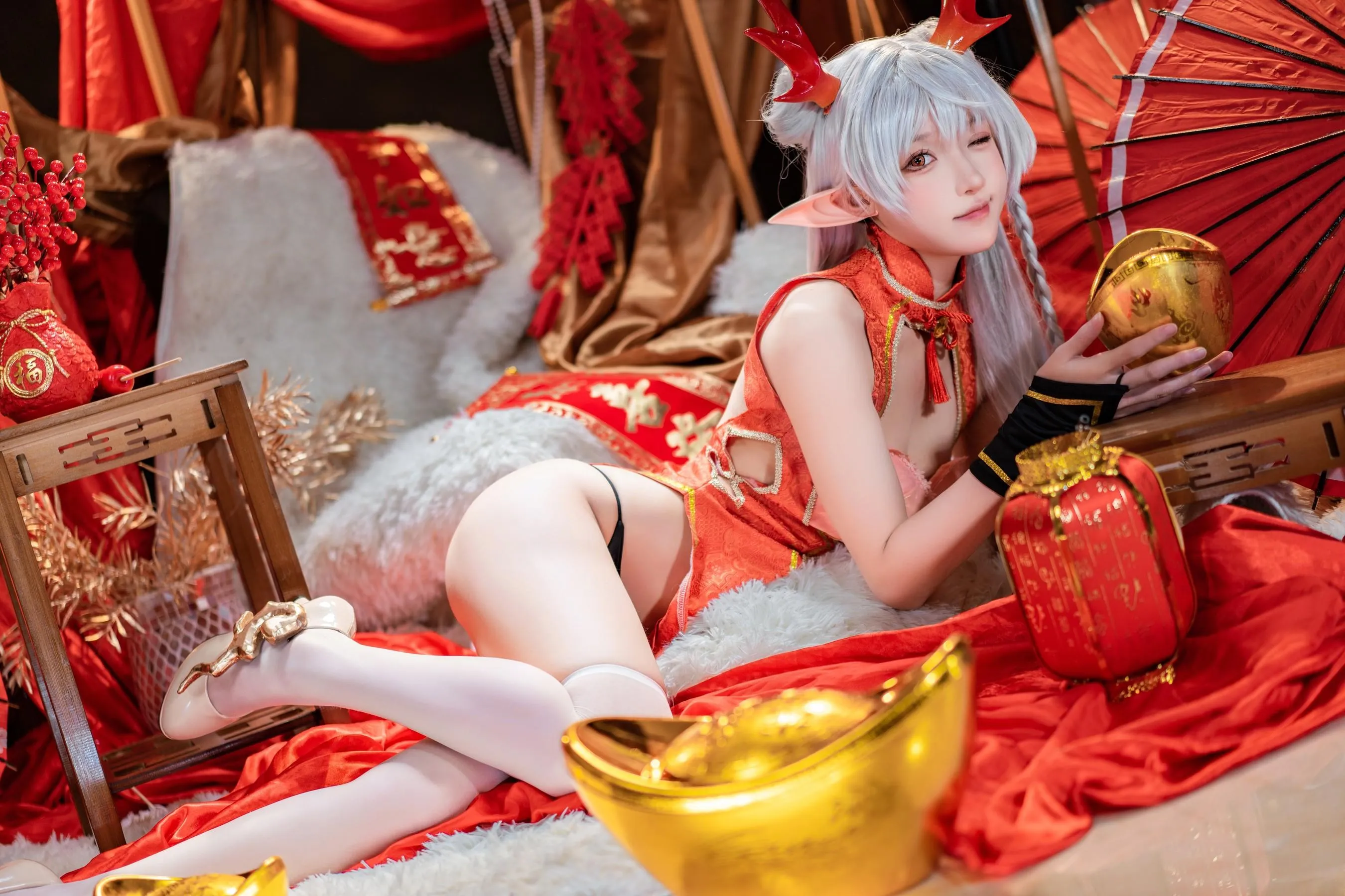 阿包也是兔娘 – NO.82 新春贺图 龙妹-图片 [45P]插图